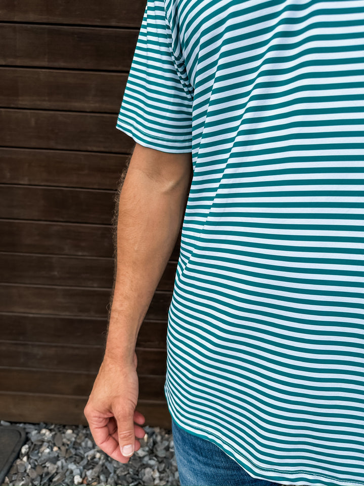 Hunter Green/White Men's Performance Polo